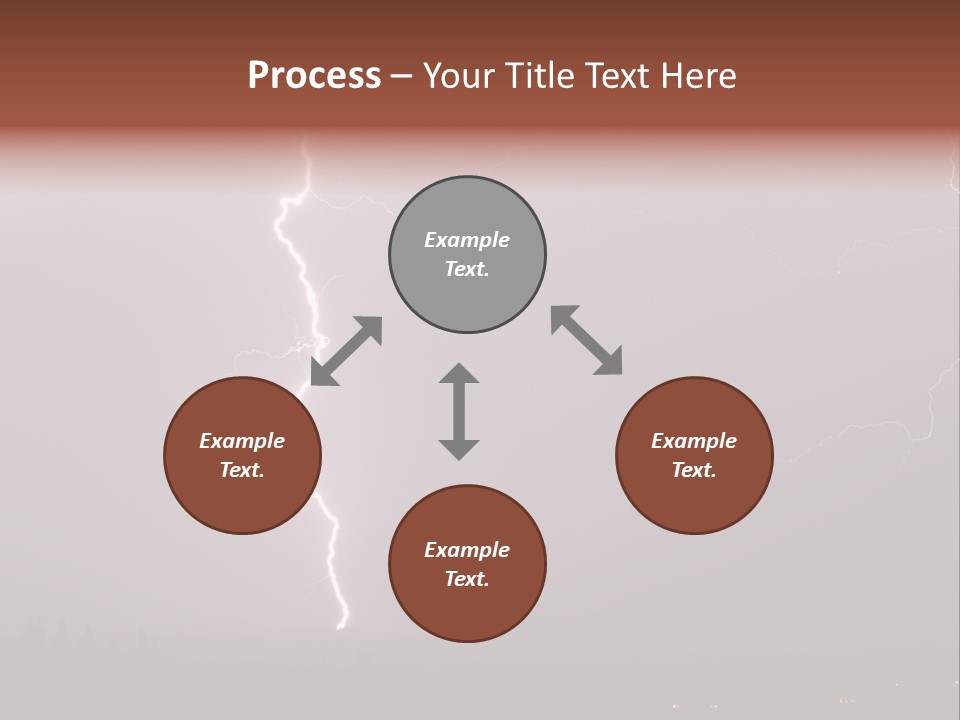 Flash Stormy Lightning Bolt PowerPoint Template