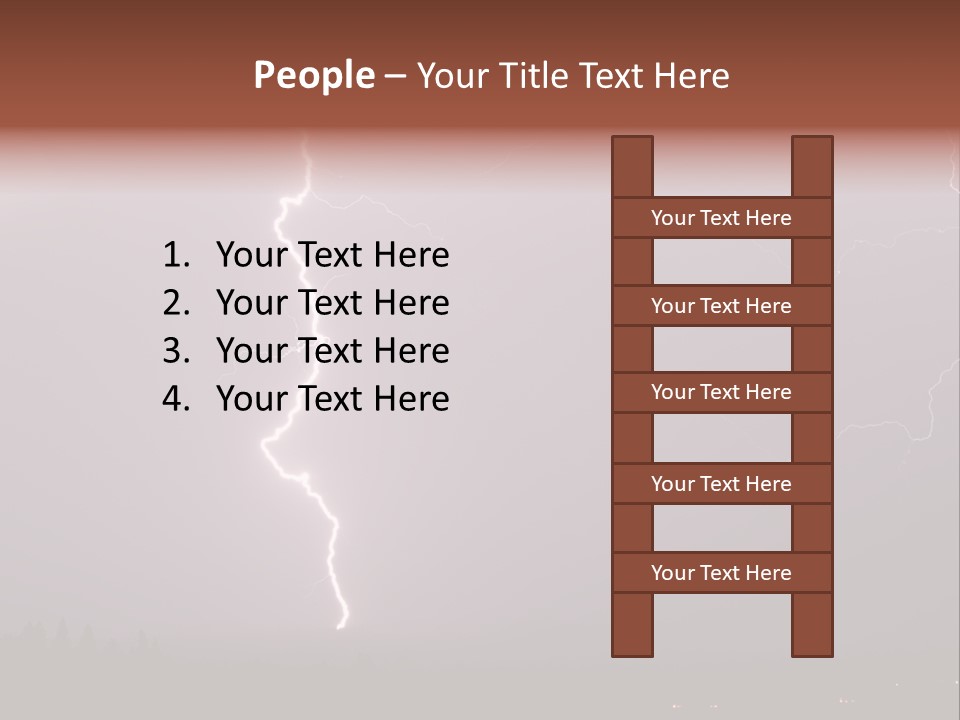 Flash Stormy Lightning Bolt PowerPoint Template