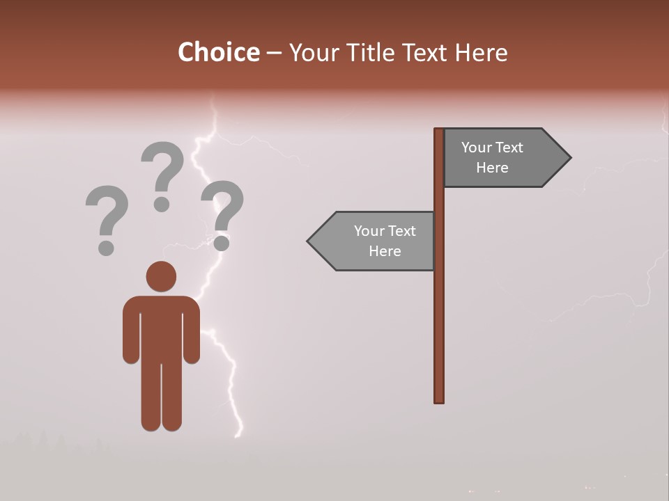 Flash Stormy Lightning Bolt PowerPoint Template