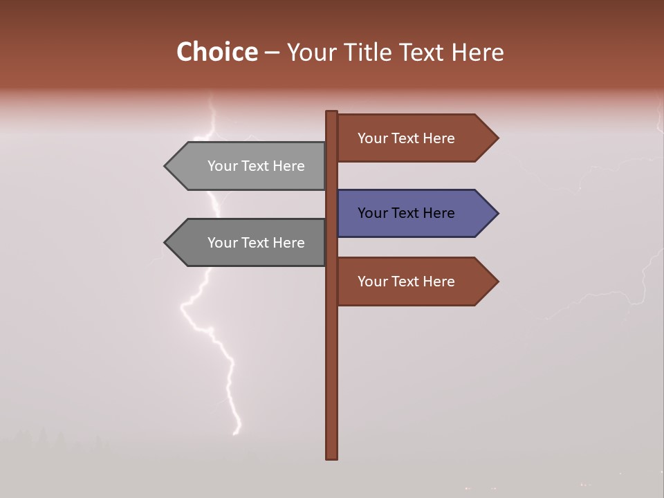Flash Stormy Lightning Bolt PowerPoint Template