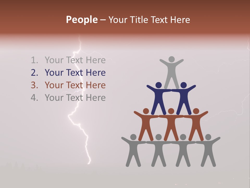 Flash Stormy Lightning Bolt PowerPoint Template