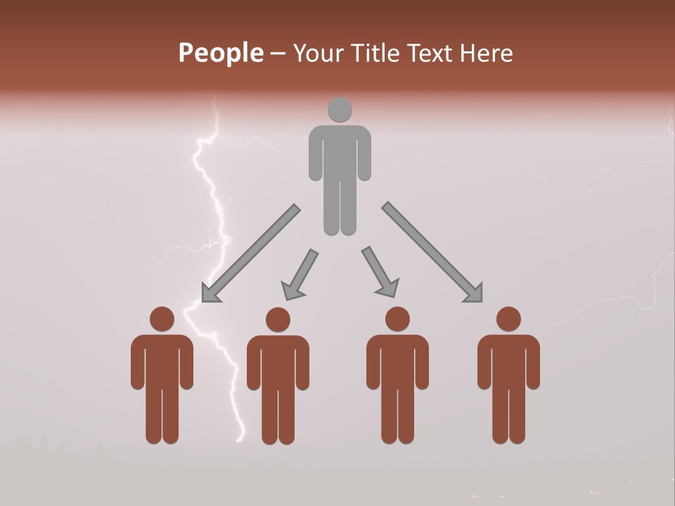 Flash Stormy Lightning Bolt PowerPoint Template