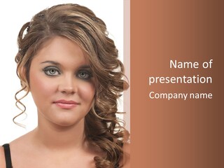 Cosmetic Beautiful Updo PowerPoint Template