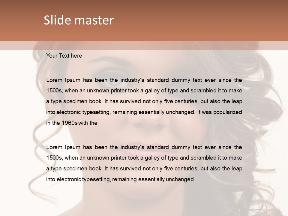 Cosmetic Beautiful Updo PowerPoint Template