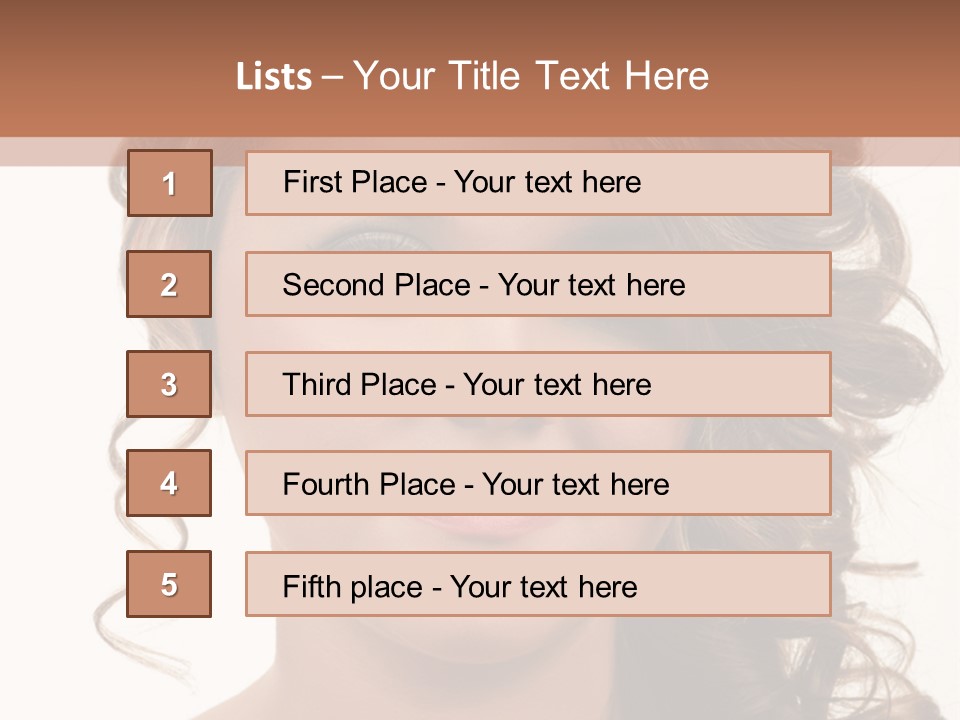 Cosmetic Beautiful Updo PowerPoint Template