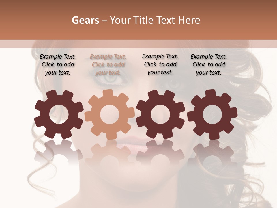 Cosmetic Beautiful Updo PowerPoint Template