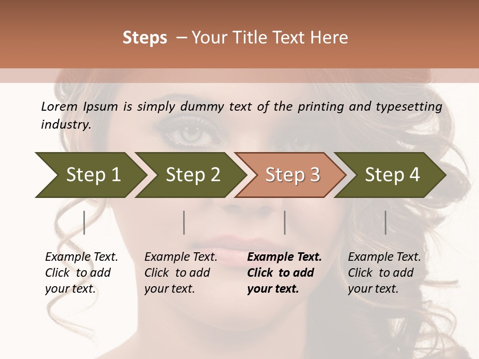 Cosmetic Beautiful Updo PowerPoint Template