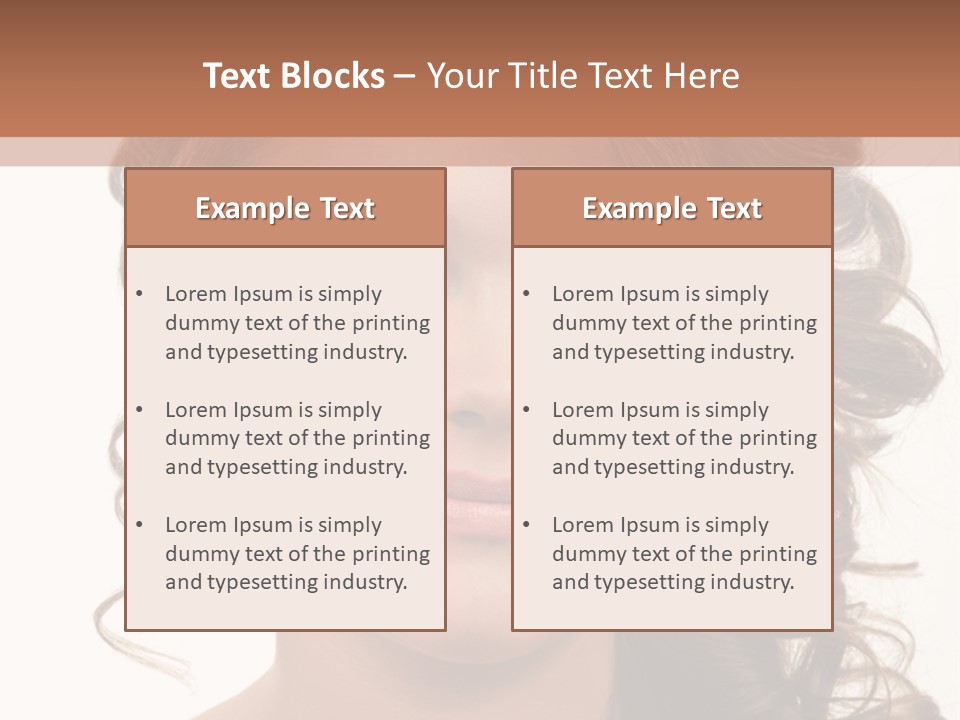 Cosmetic Beautiful Updo PowerPoint Template