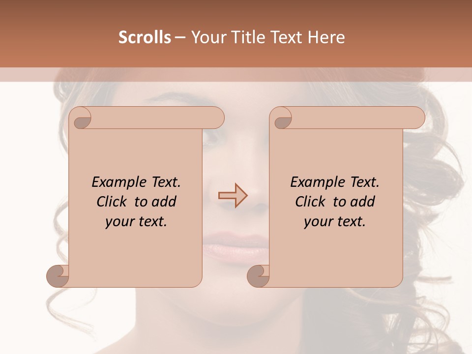 Cosmetic Beautiful Updo PowerPoint Template