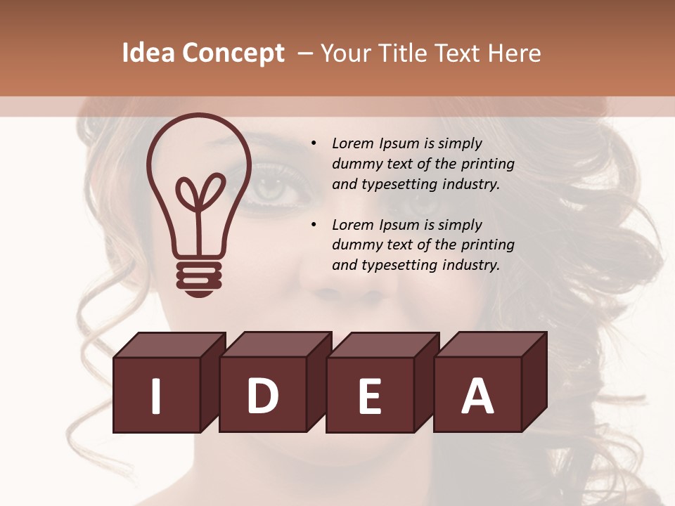 Cosmetic Beautiful Updo PowerPoint Template