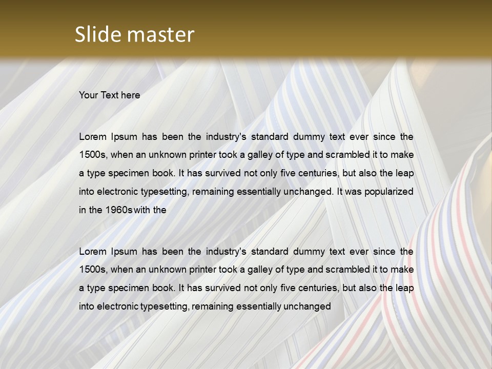 Variety Gentleman Cloth PowerPoint Template
