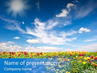 Blur Yellow Plant PowerPoint Template