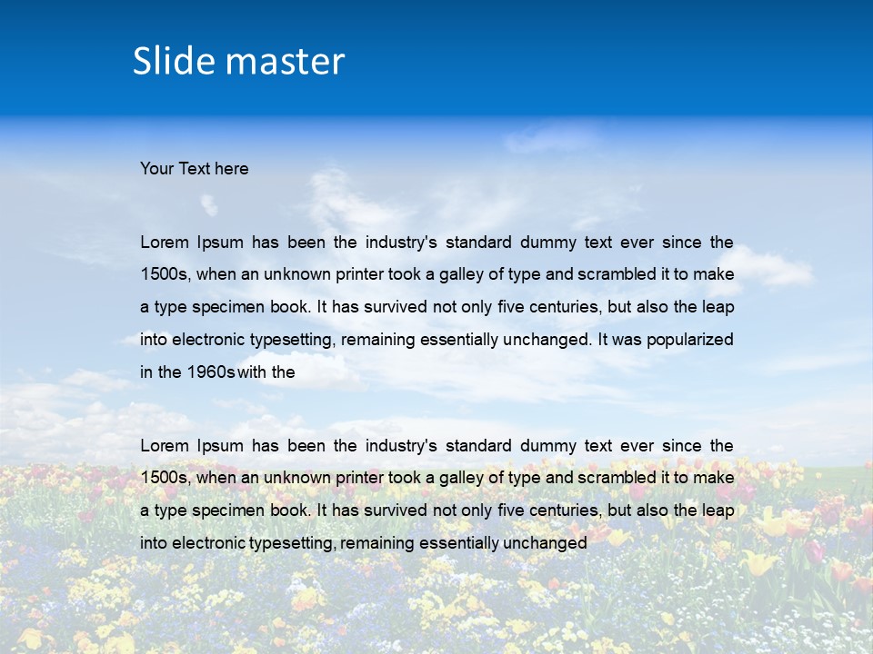 Blur Yellow Plant PowerPoint Template