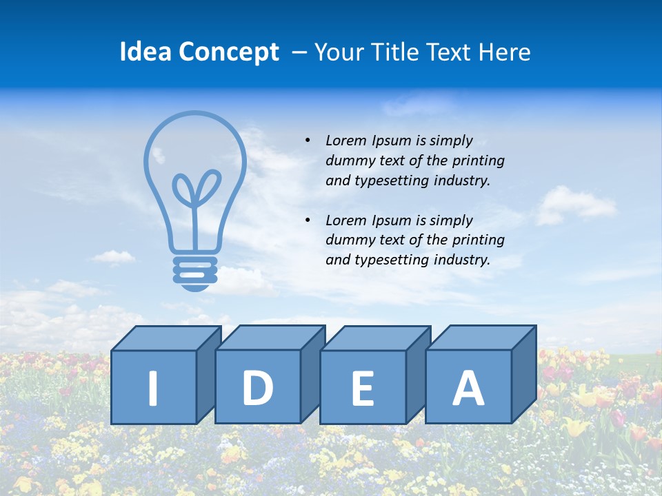 Blur Yellow Plant PowerPoint Template