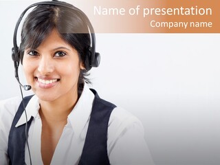 People Office Operator PowerPoint Template