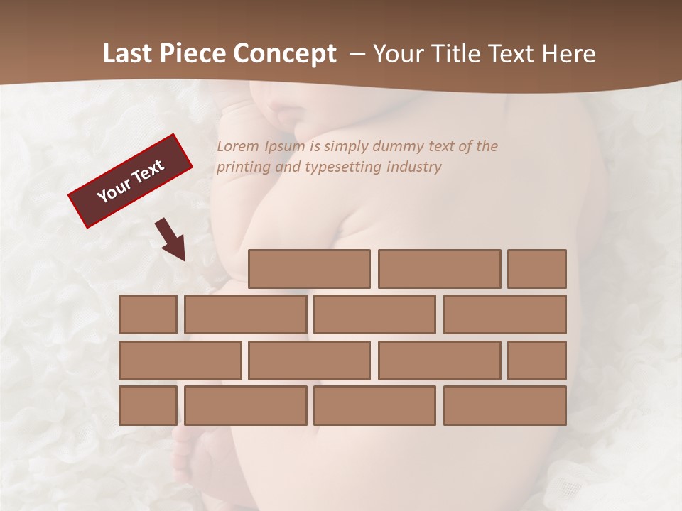 A Baby Is Sleeping On A White Blanket PowerPoint Template