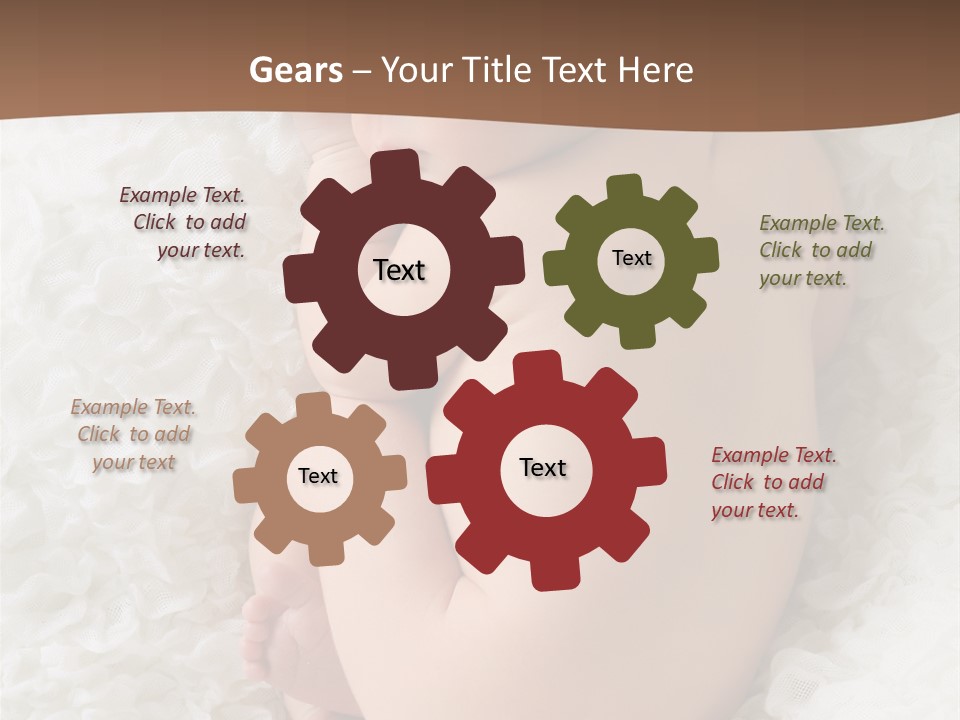 A Baby Is Sleeping On A White Blanket PowerPoint Template