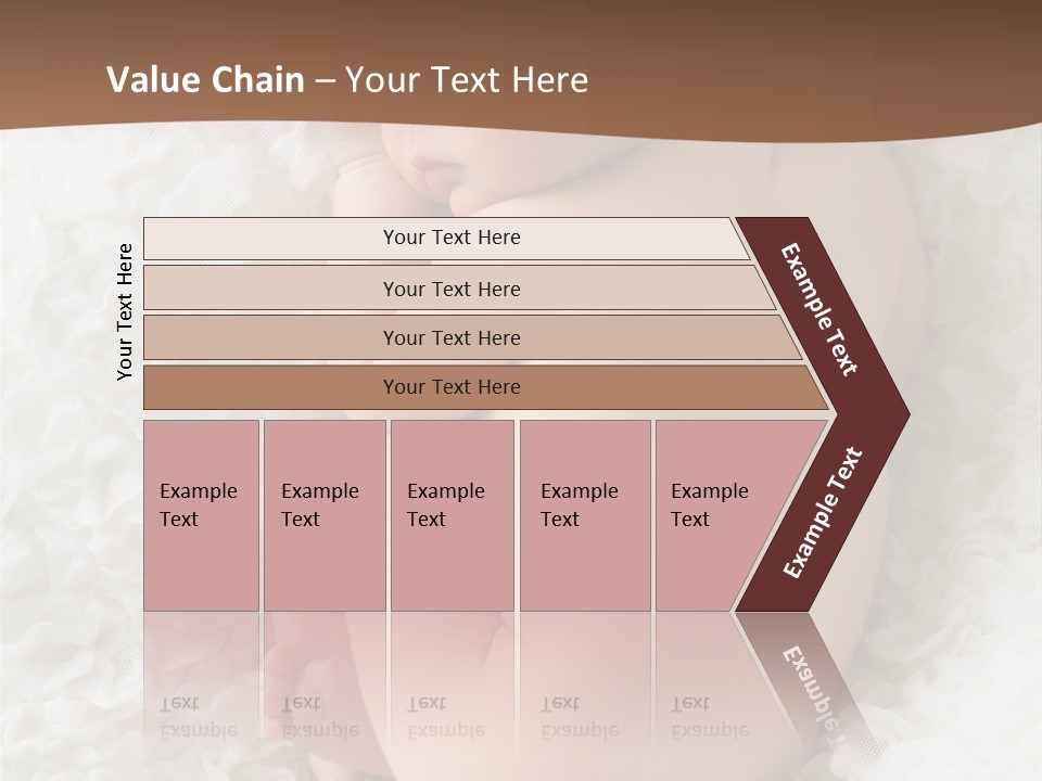 A Baby Is Sleeping On A White Blanket PowerPoint Template