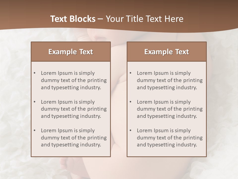 A Baby Is Sleeping On A White Blanket PowerPoint Template