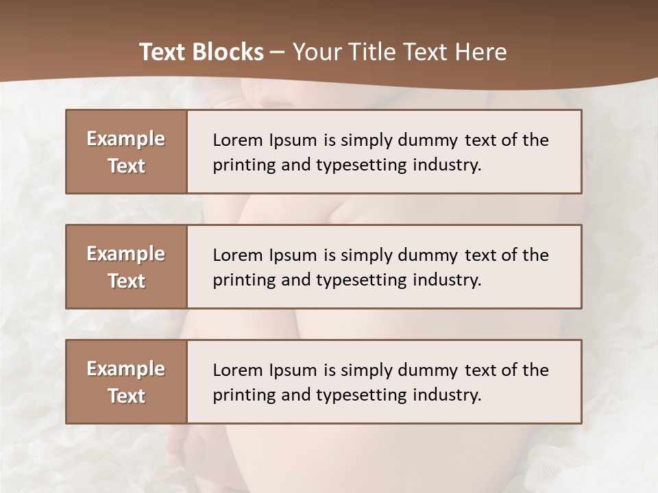 A Baby Is Sleeping On A White Blanket PowerPoint Template