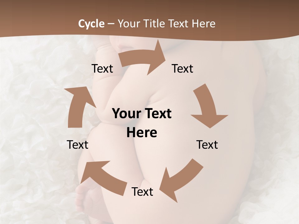 A Baby Is Sleeping On A White Blanket PowerPoint Template