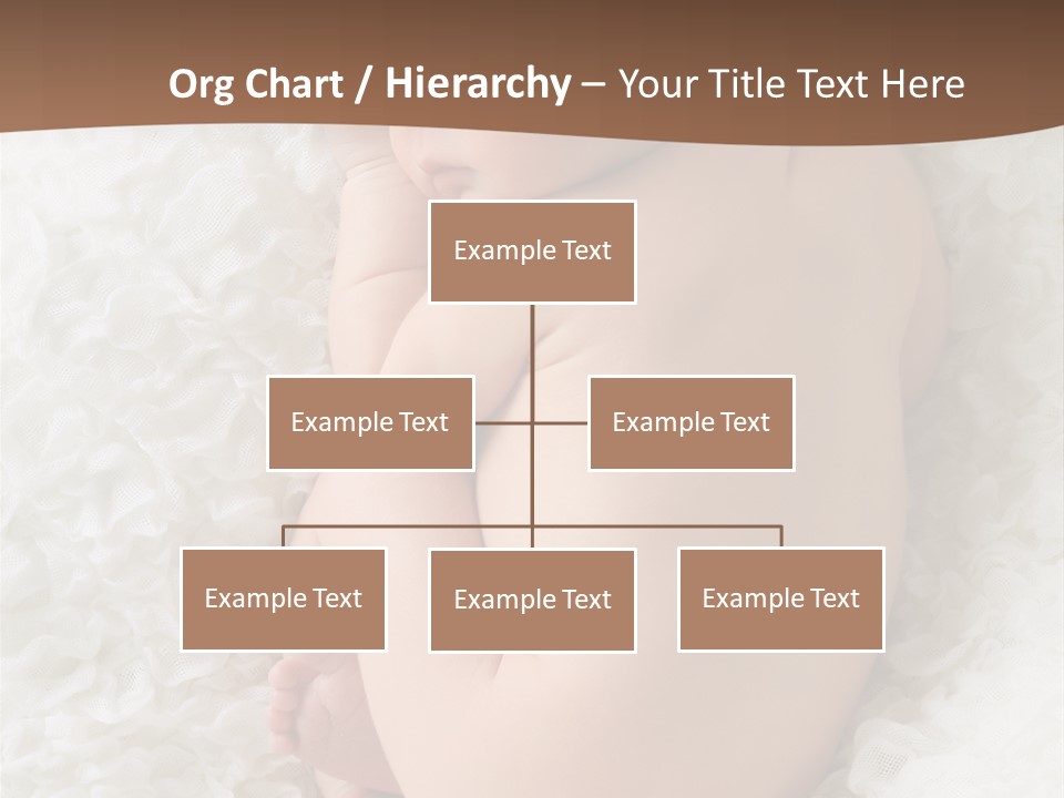 A Baby Is Sleeping On A White Blanket PowerPoint Template