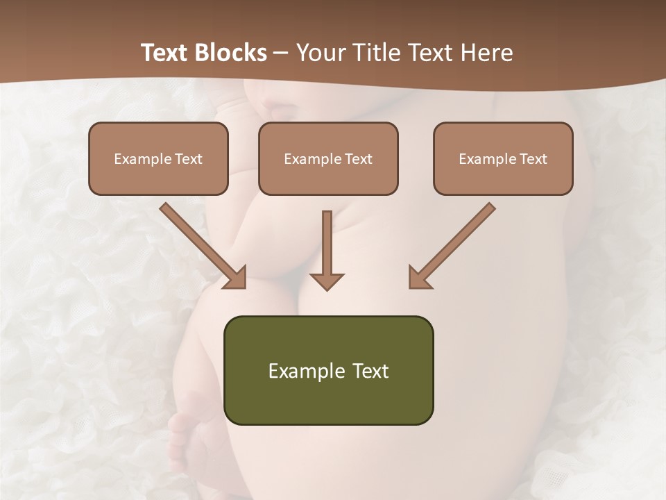 A Baby Is Sleeping On A White Blanket PowerPoint Template