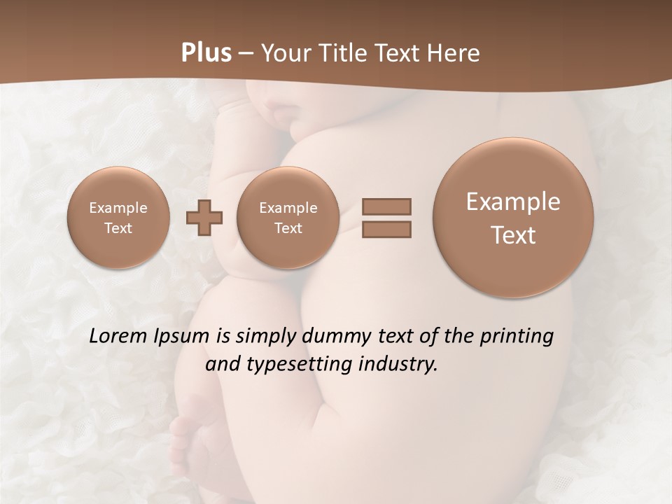 A Baby Is Sleeping On A White Blanket PowerPoint Template