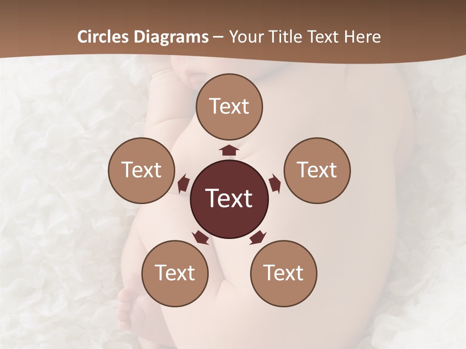 A Baby Is Sleeping On A White Blanket PowerPoint Template