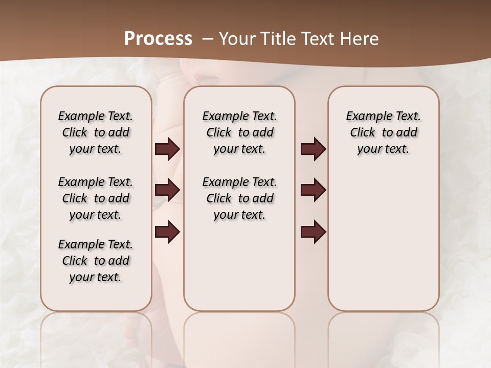 A Baby Is Sleeping On A White Blanket PowerPoint Template