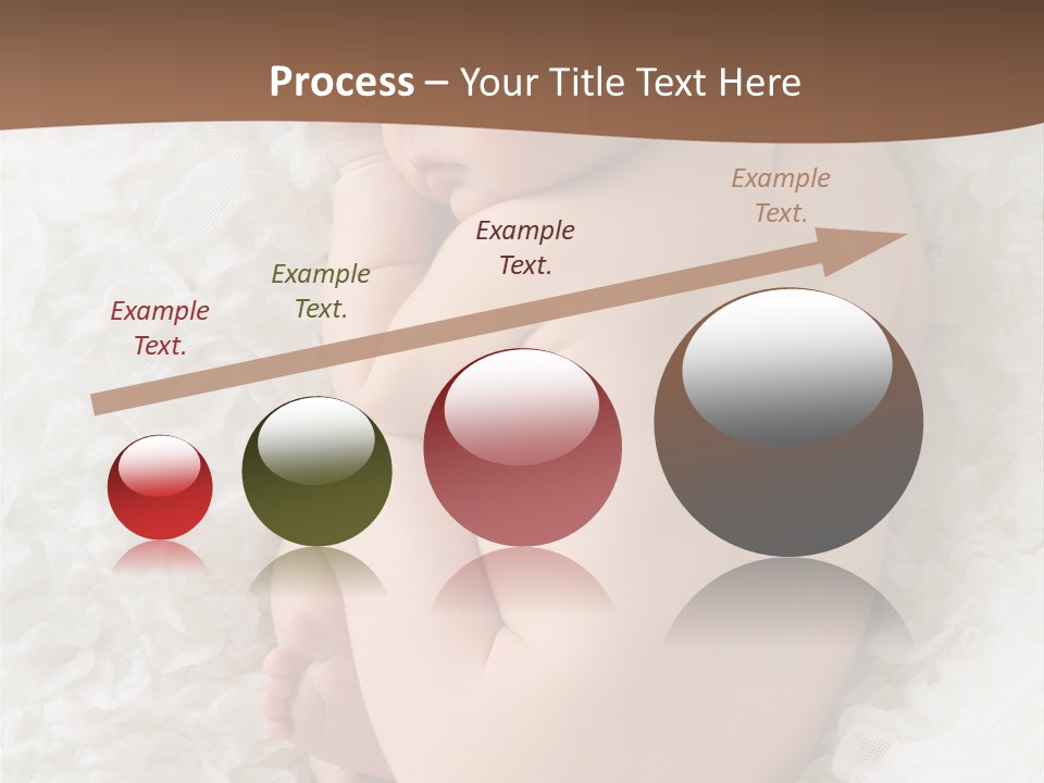 A Baby Is Sleeping On A White Blanket PowerPoint Template