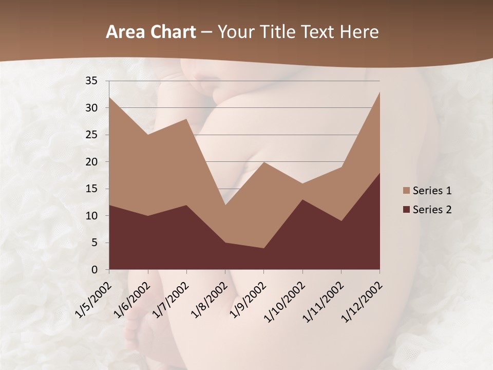 A Baby Is Sleeping On A White Blanket PowerPoint Template