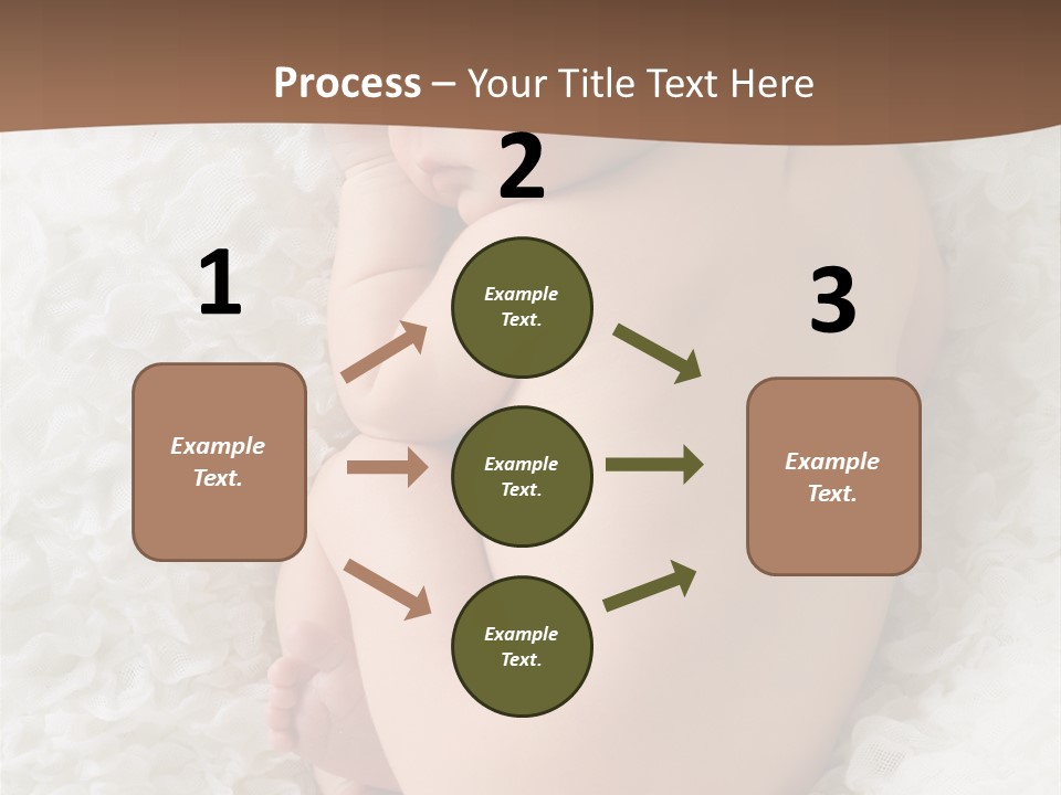 A Baby Is Sleeping On A White Blanket PowerPoint Template