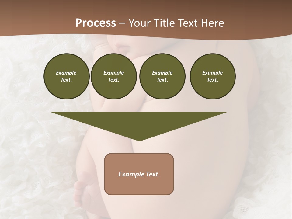 A Baby Is Sleeping On A White Blanket PowerPoint Template