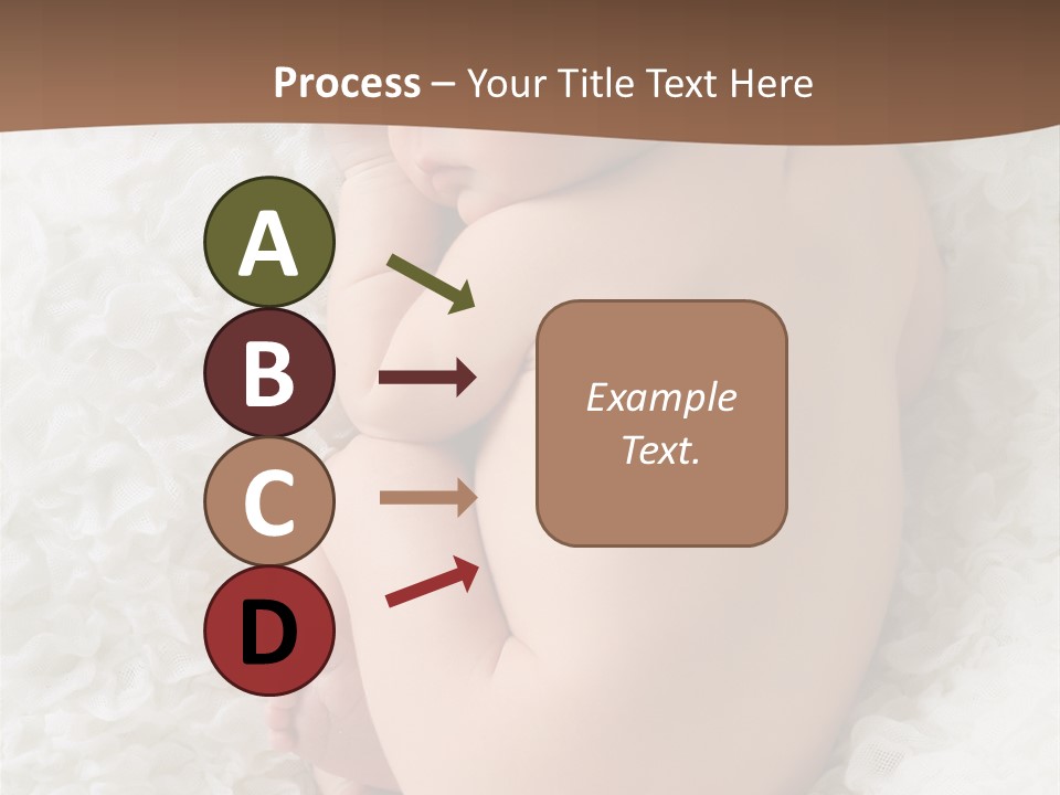 A Baby Is Sleeping On A White Blanket PowerPoint Template