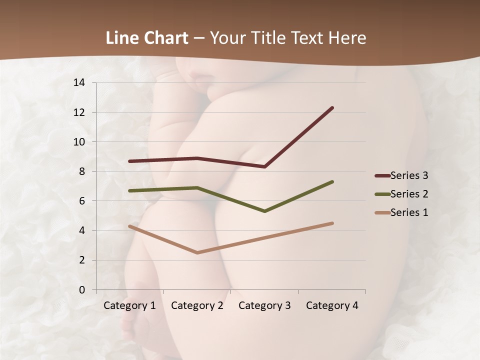 A Baby Is Sleeping On A White Blanket PowerPoint Template