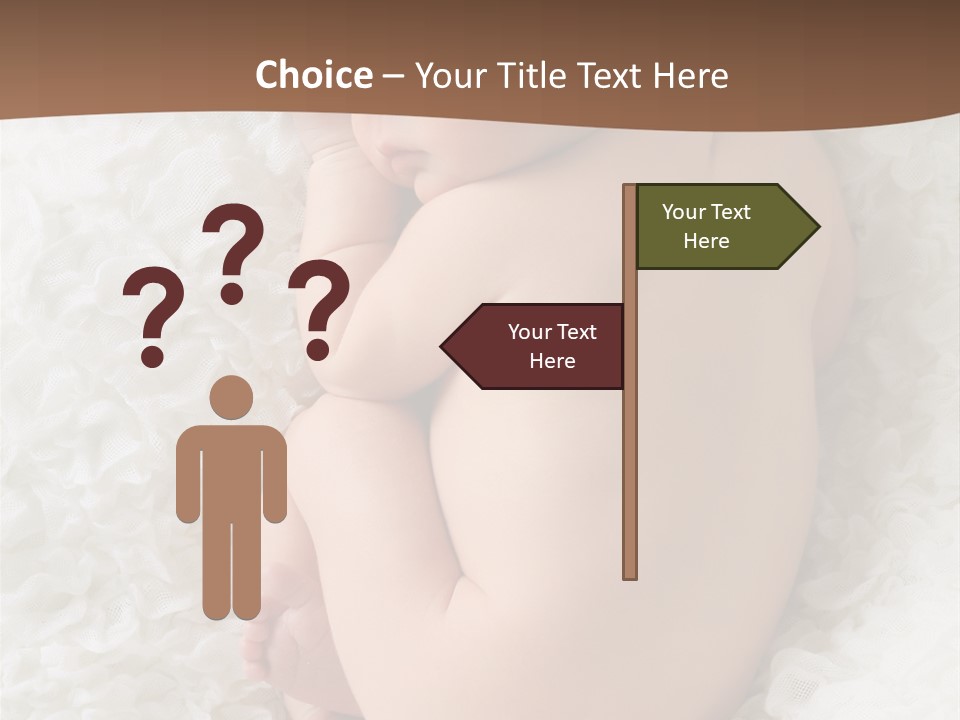 A Baby Is Sleeping On A White Blanket PowerPoint Template