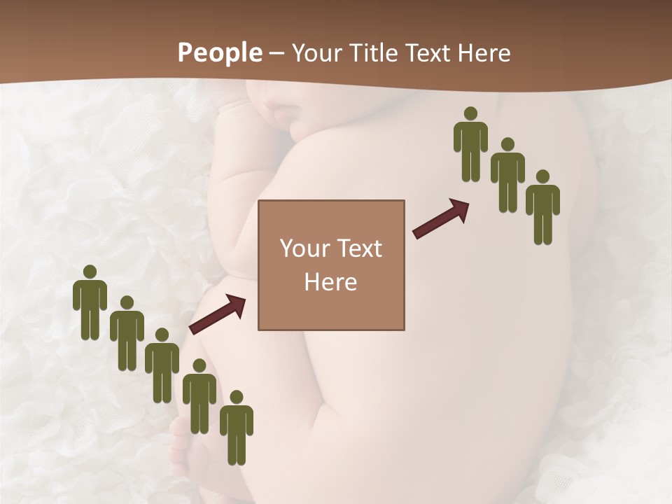 A Baby Is Sleeping On A White Blanket PowerPoint Template