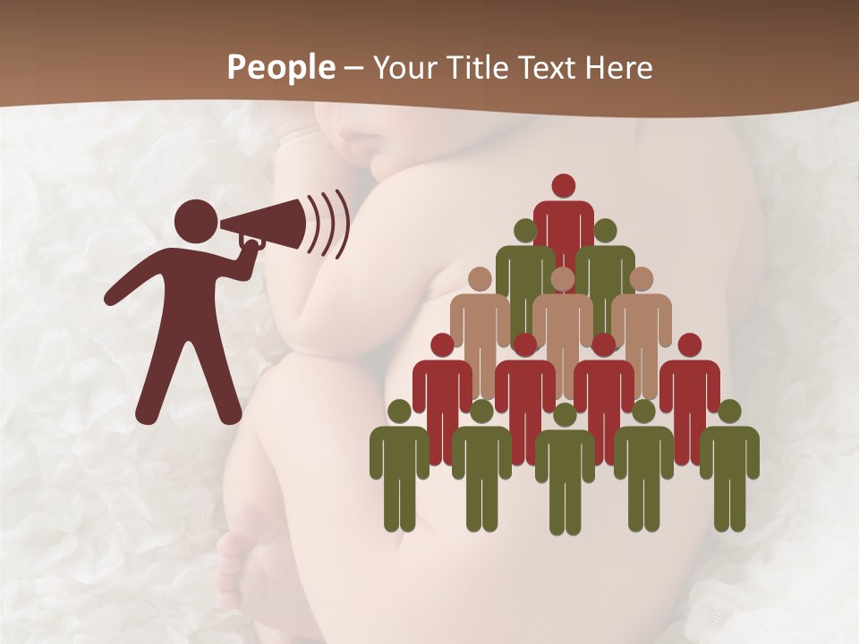 A Baby Is Sleeping On A White Blanket PowerPoint Template