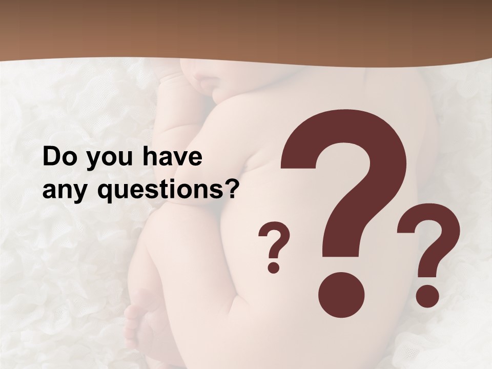 A Baby Is Sleeping On A White Blanket PowerPoint Template