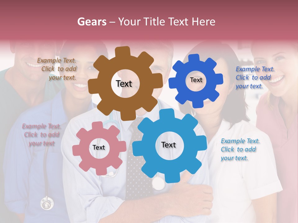 A Group Of Doctors Standing Next To Each Other PowerPoint Template
