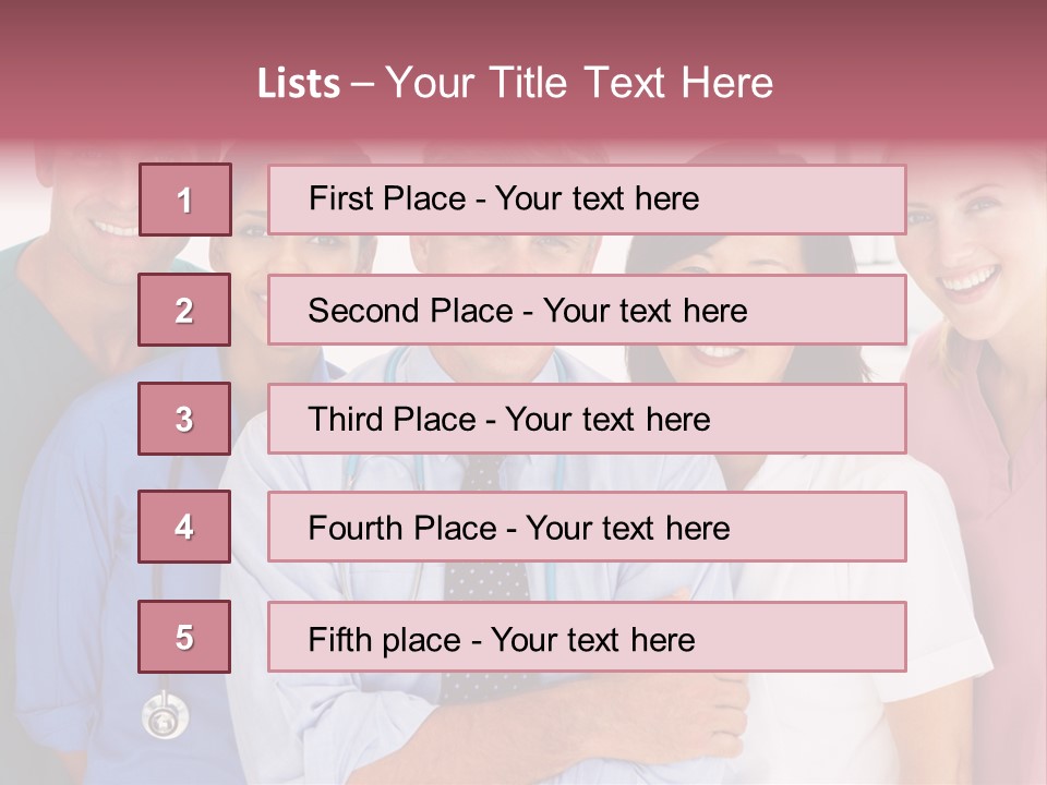 A Group Of Doctors Standing Next To Each Other PowerPoint Template