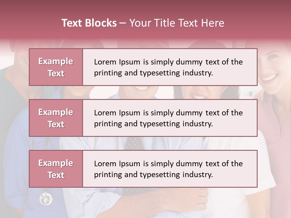 A Group Of Doctors Standing Next To Each Other PowerPoint Template