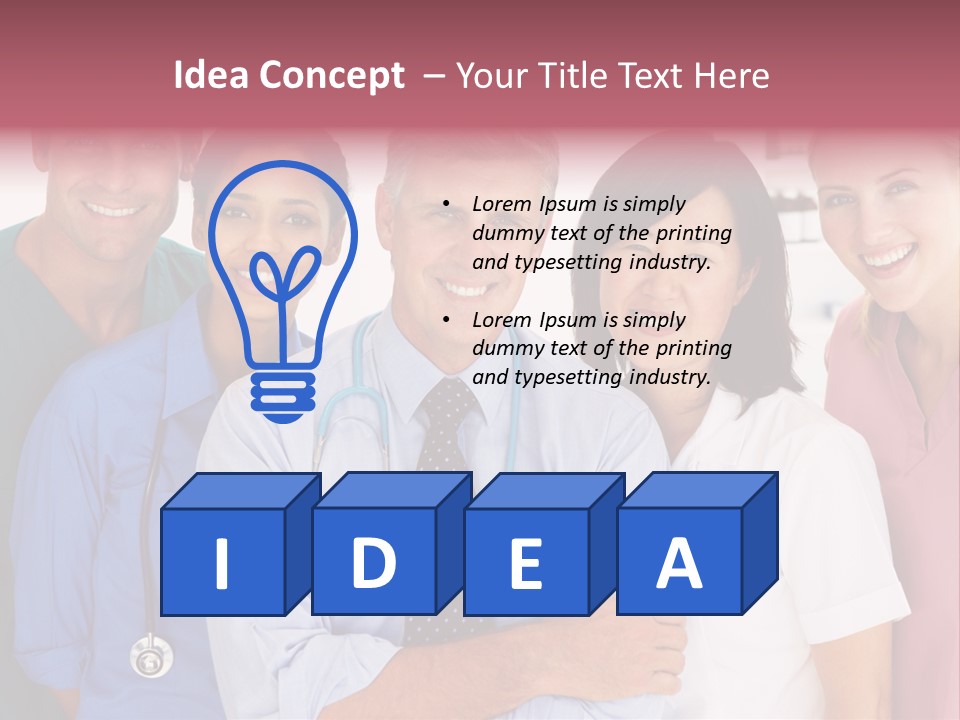 A Group Of Doctors Standing Next To Each Other PowerPoint Template