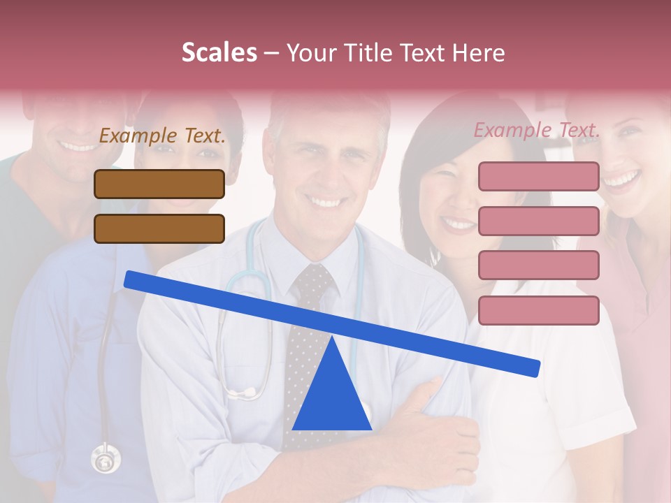 A Group Of Doctors Standing Next To Each Other PowerPoint Template