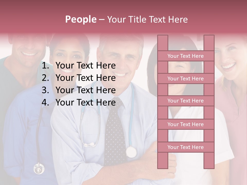 A Group Of Doctors Standing Next To Each Other PowerPoint Template