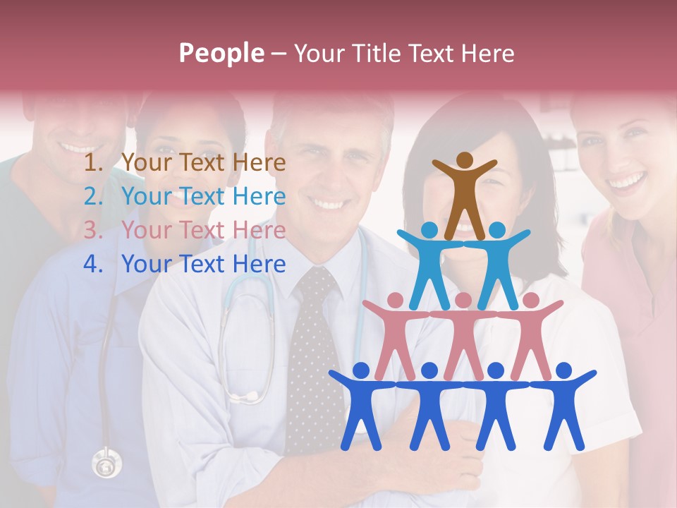 A Group Of Doctors Standing Next To Each Other PowerPoint Template