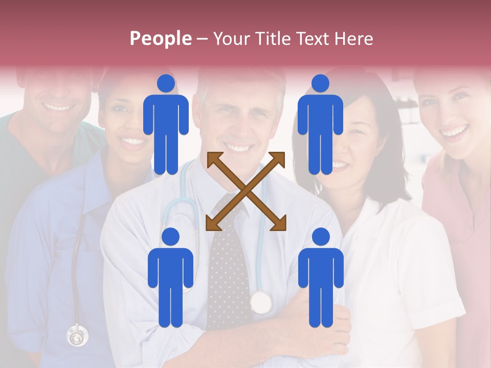 A Group Of Doctors Standing Next To Each Other PowerPoint Template