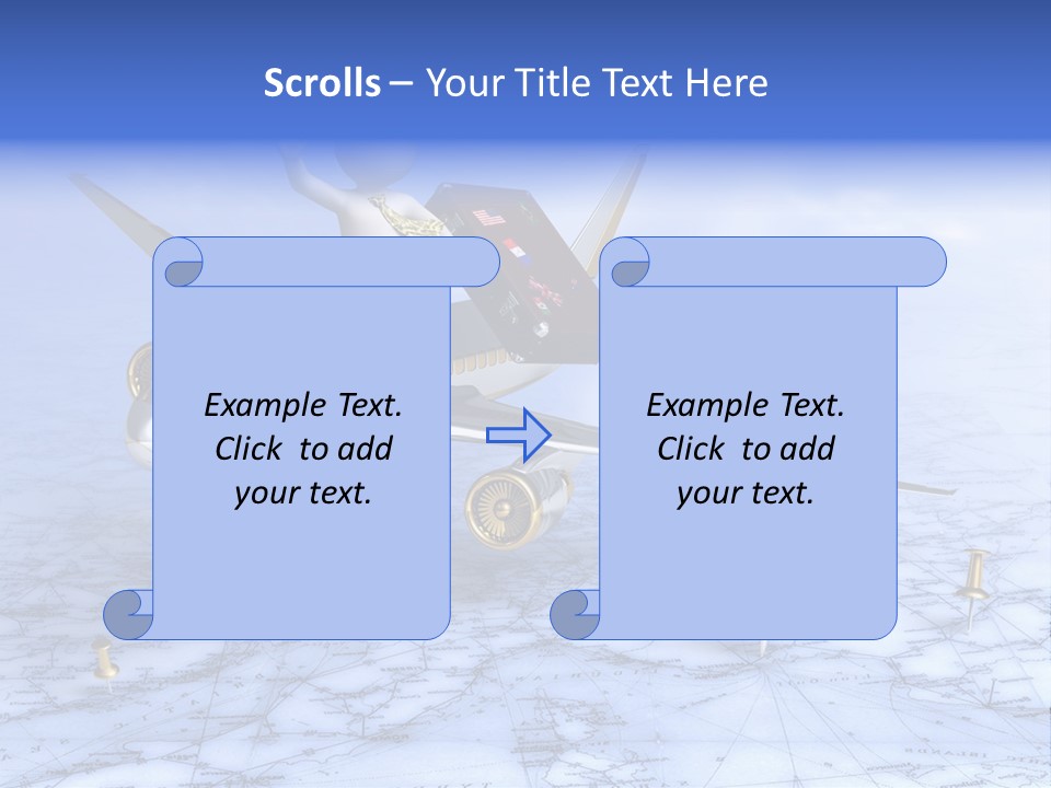 Blue Arrival Modern PowerPoint Template