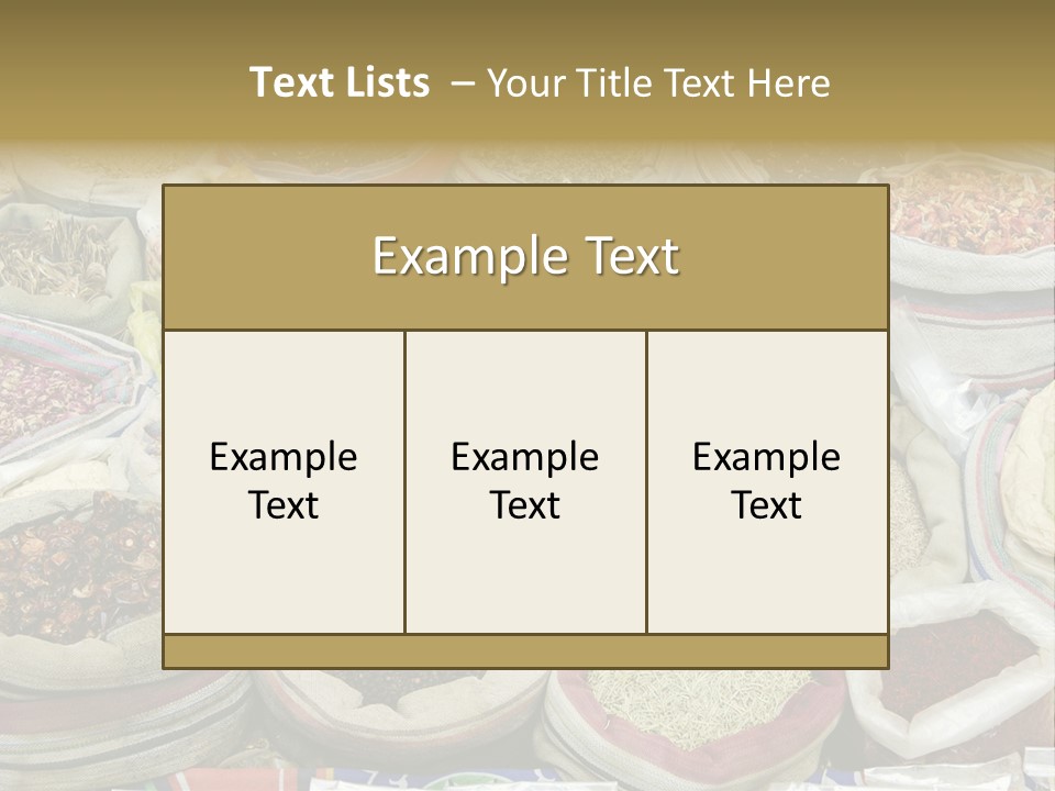 Cuisine Souk Traditional PowerPoint Template